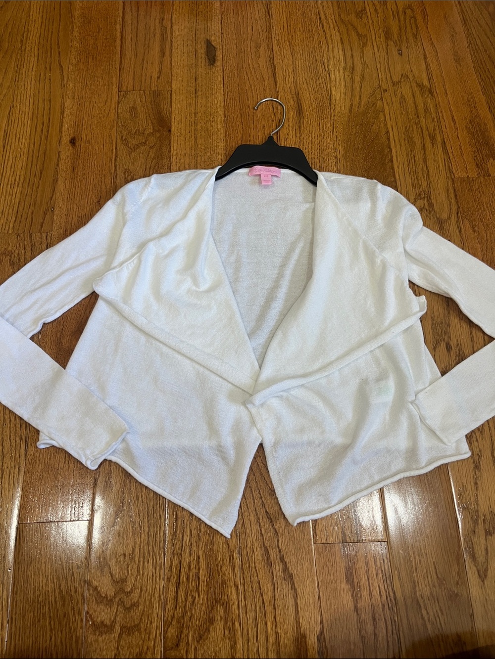 White Open Front Lightweight Cardigan